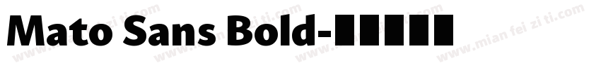 Mato Sans Bold字体转换